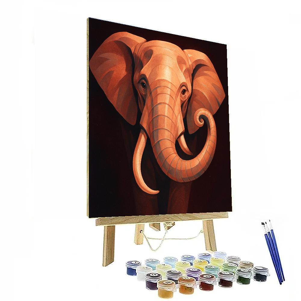 Rose Gold Elephant Titan Paint by numbers kits