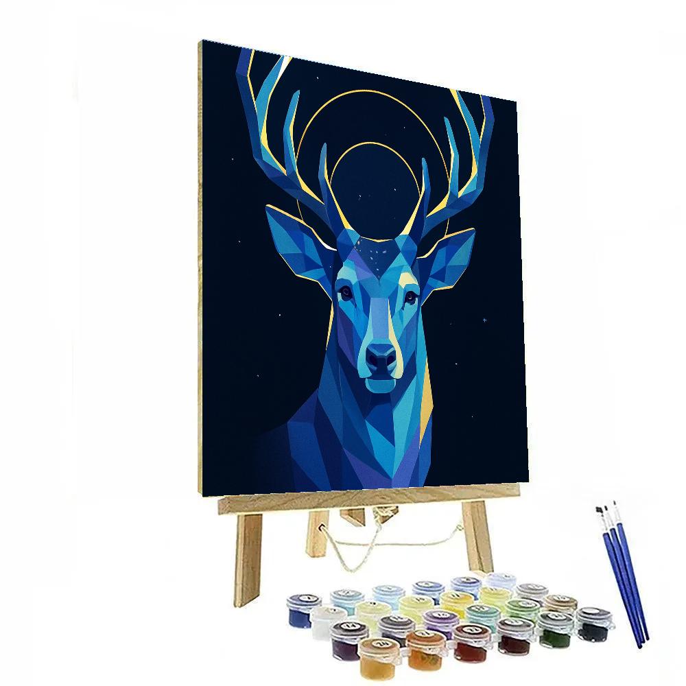 Celestial Stag Prism Halo DIY paint by numbers