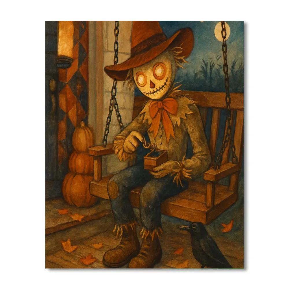 Autumn Porch Of The Clockwork Scarecrow Paint by numbers kits