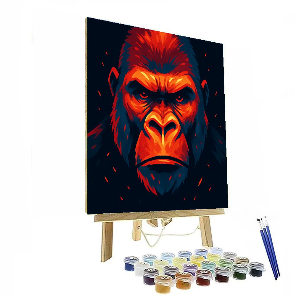 Inferno Crown Gorilla Focus Paint by numbers kits