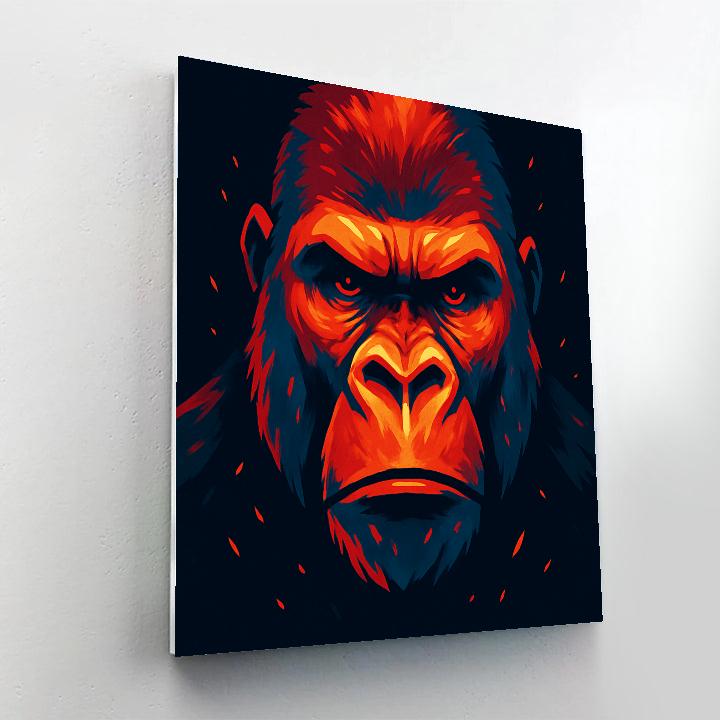 Inferno Crown Gorilla Focus Paint by numbers kits