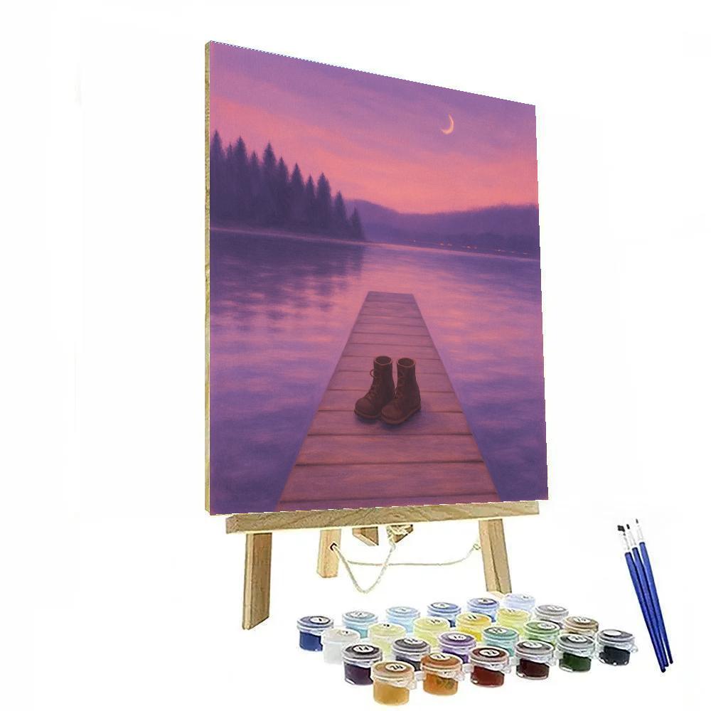 Lavender Twilight Dockside Quiet Number painting