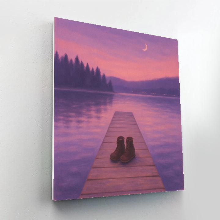 Lavender Twilight Dockside Quiet Number painting