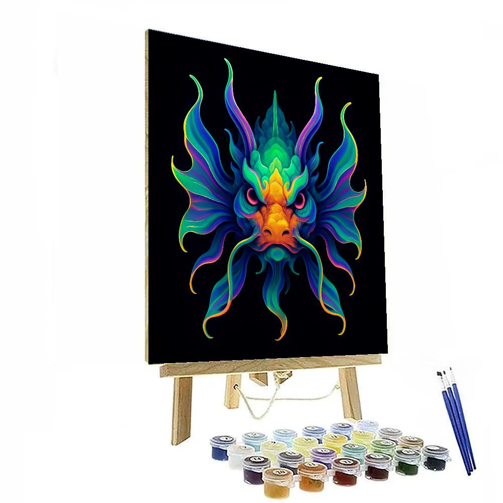 Aurora Koi Dragon Mirror paint by numbers