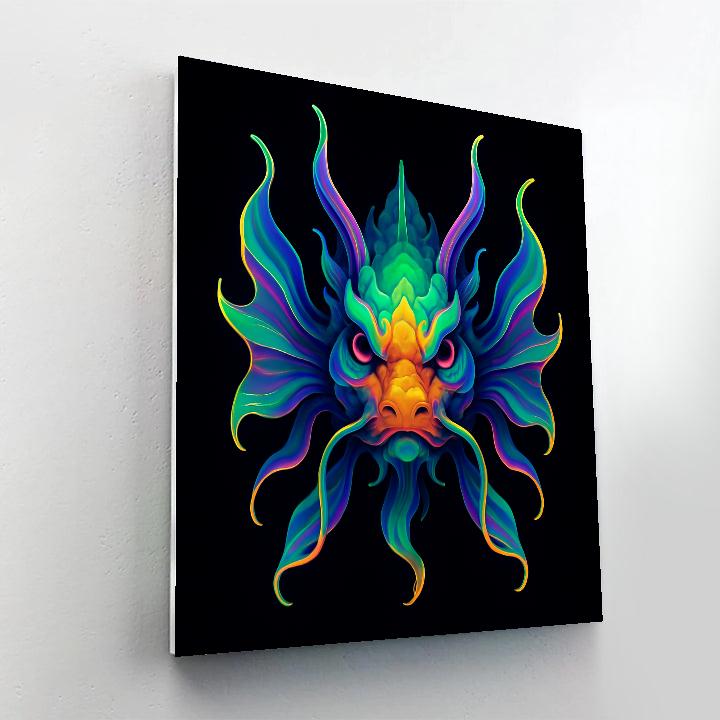 Aurora Koi Dragon Mirror paint by numbers