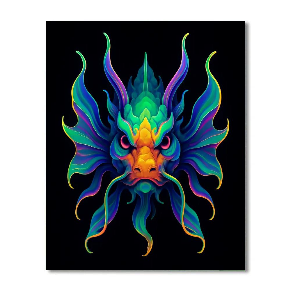 Aurora Koi Dragon Mirror paint by numbers