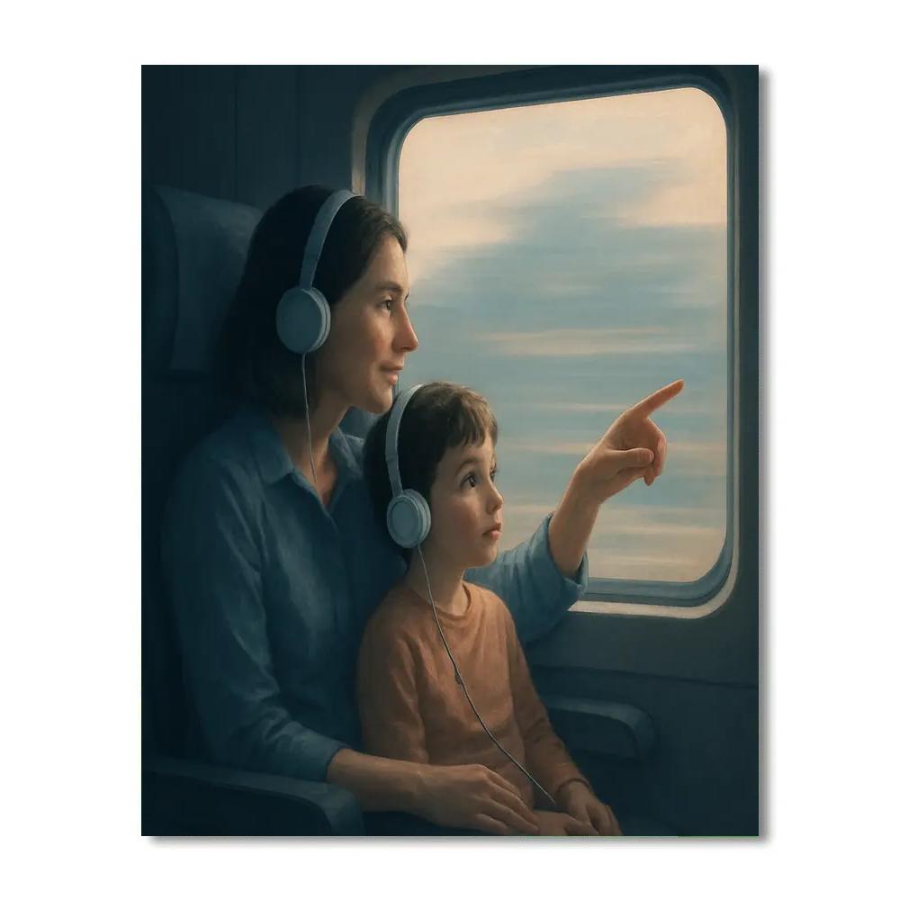 Train Window Stories With Mom DIY paint by numbers
