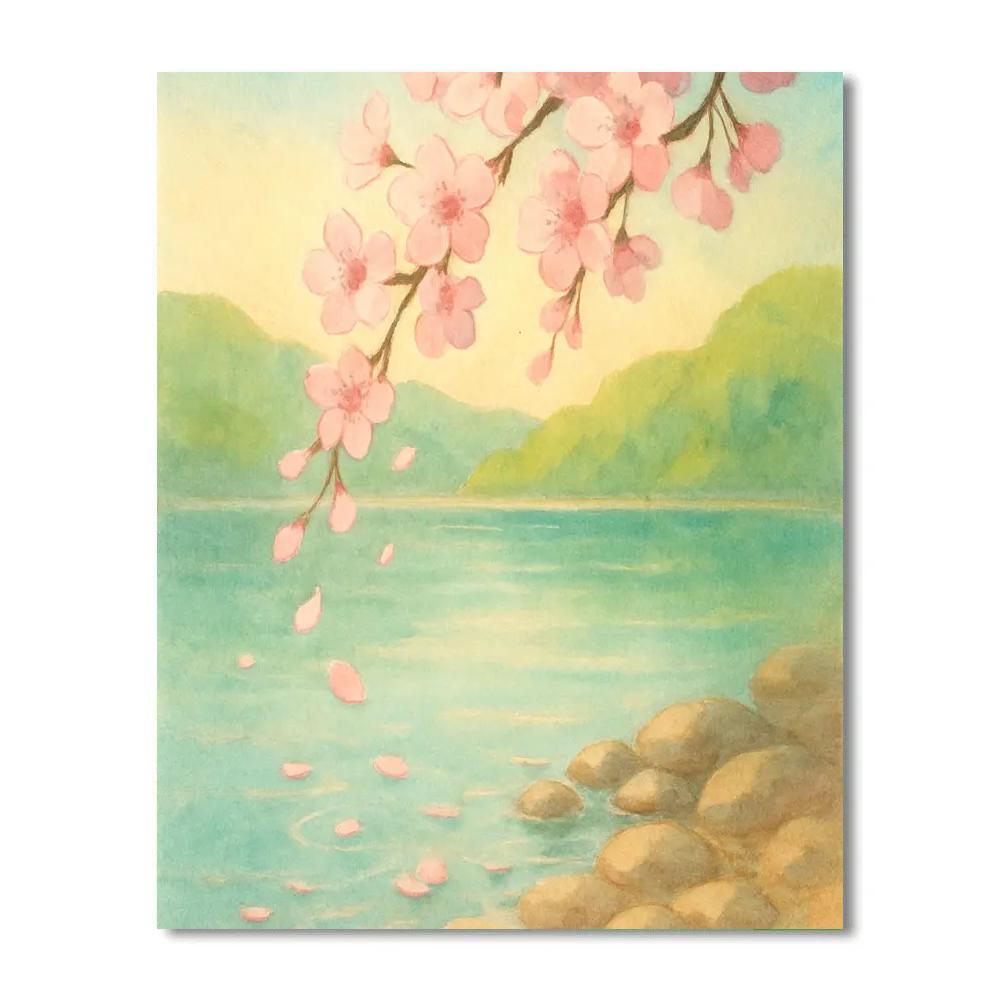 Spring Blossom Shoreline Calm paint by color
