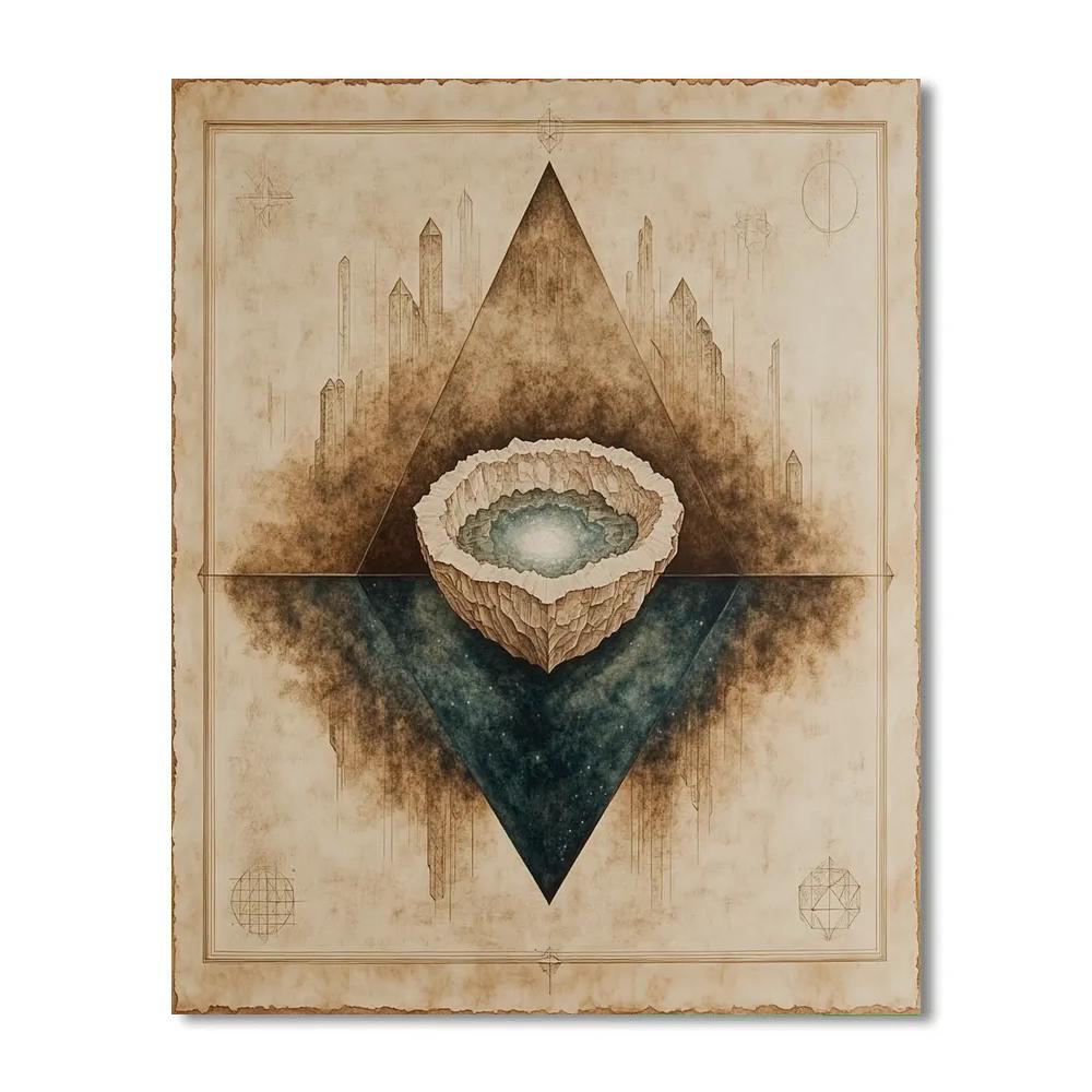 Leonardo Da Vinci Inspired Orbital Mineral Genesis painting number kit