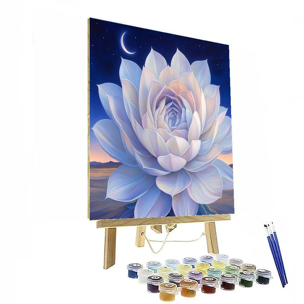 Georgia O’Keeffe Inspired Moonlit Yucca Blossom Spiral painting number kit