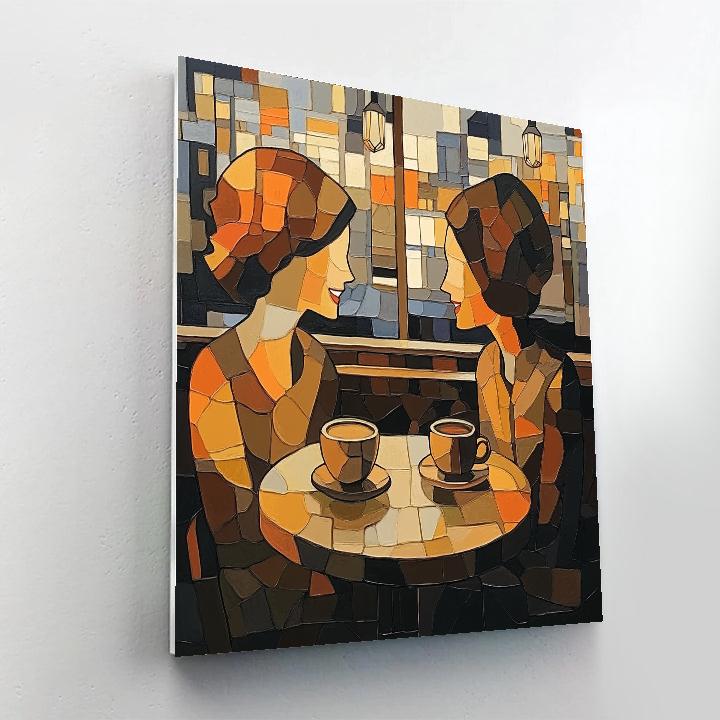 Pablo Picasso Inspired Cafe Conversation Paint by numbers art