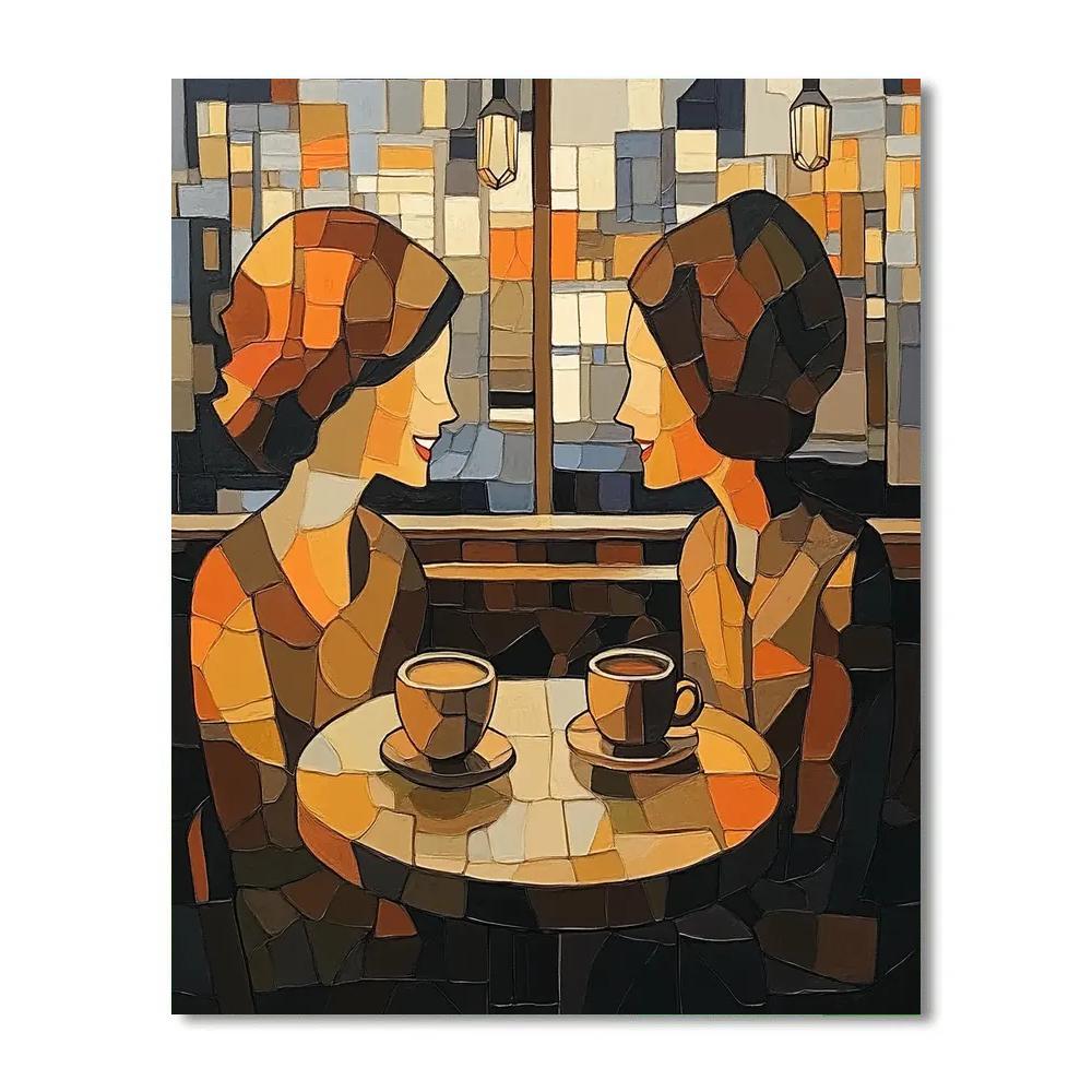Pablo Picasso Inspired Cafe Conversation Paint by numbers art
