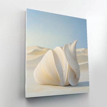 Georgia O’Keeffe Inspired Sun Bleached Shell And Dune Echoes Number painting