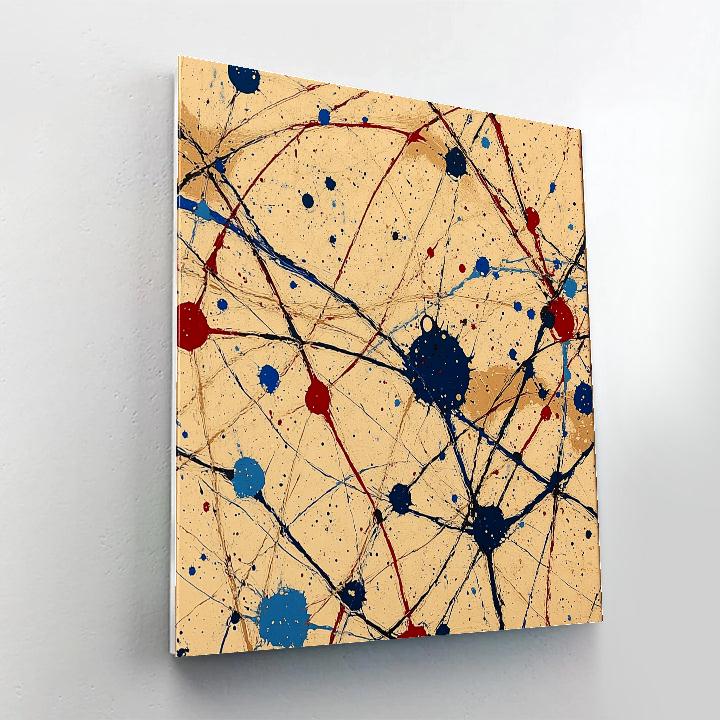 Jackson Pollock Inspired Ochre Monsoon Pulse Field Painting by numbers kit