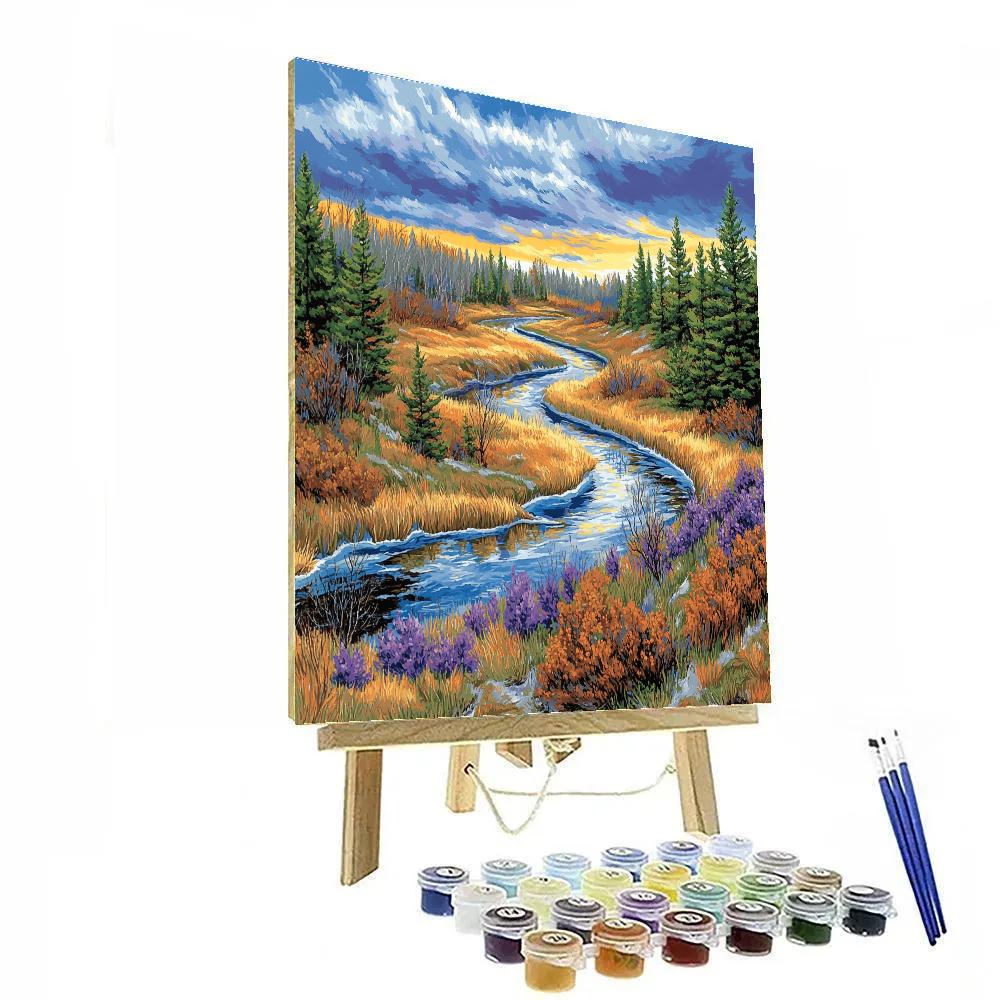 J. E. H. MacDonald Inspired Spring Thaw River Through Algoma Ridges paint by numbers