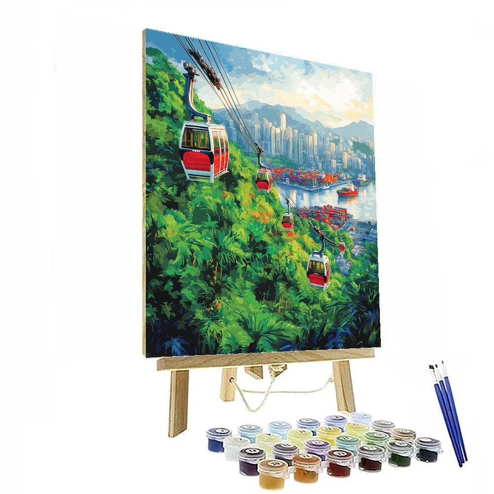 Luftseilbahn To Mount Faber Cable Car Singapore Paint by numbers kits