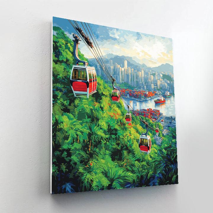 Luftseilbahn To Mount Faber Cable Car Singapore Paint by numbers kits