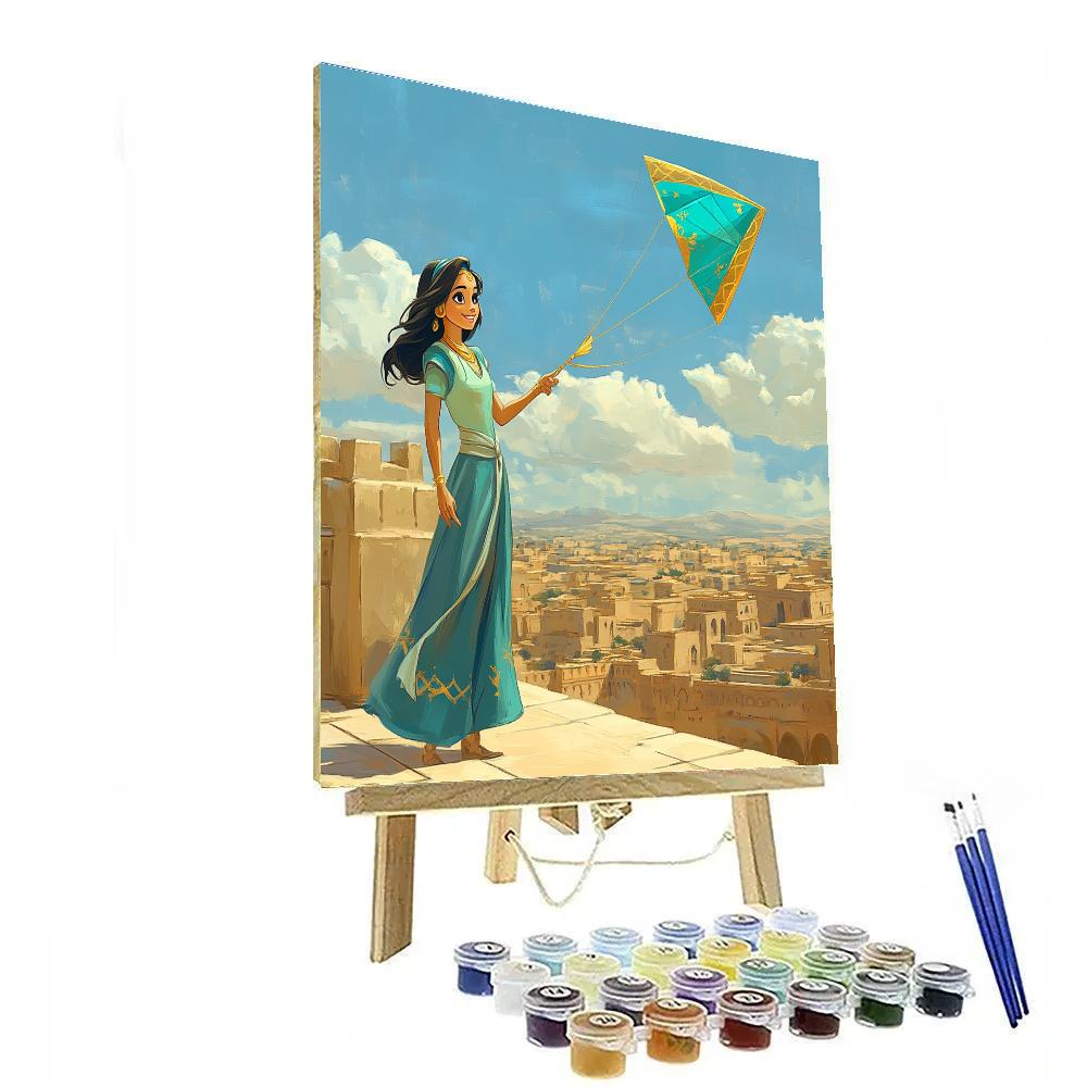 Jasmine Palace Rooftop Kite Breeze Number painting