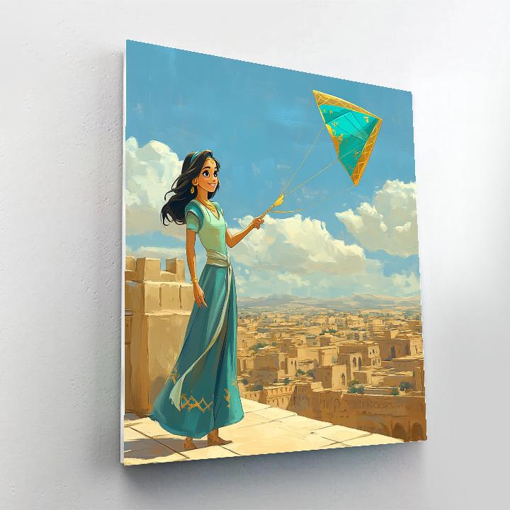 Jasmine Palace Rooftop Kite Breeze Number painting