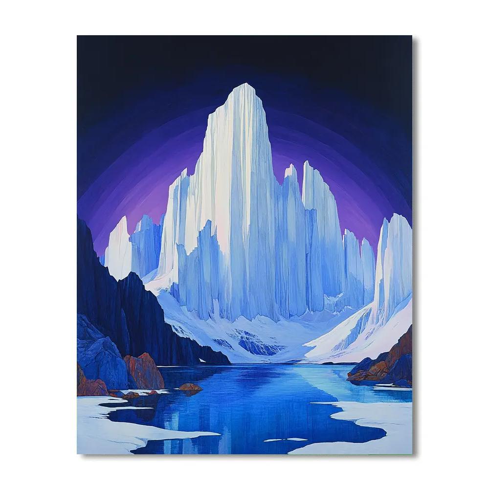 Lawren Harris Inspired Cathedral Ridge Above Silent Fjord Numbered painting kits