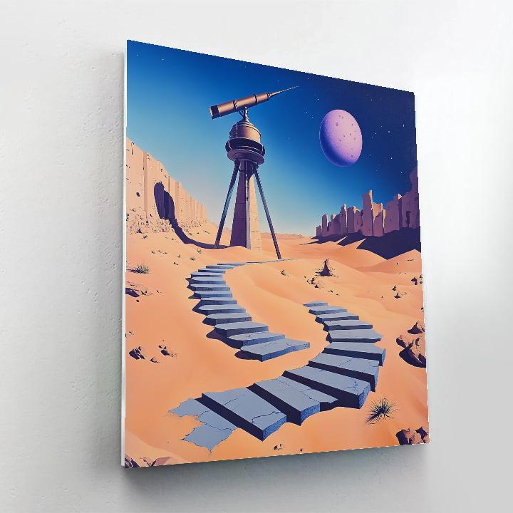 Salvador Dali Inspired Desert Observatory paint by number