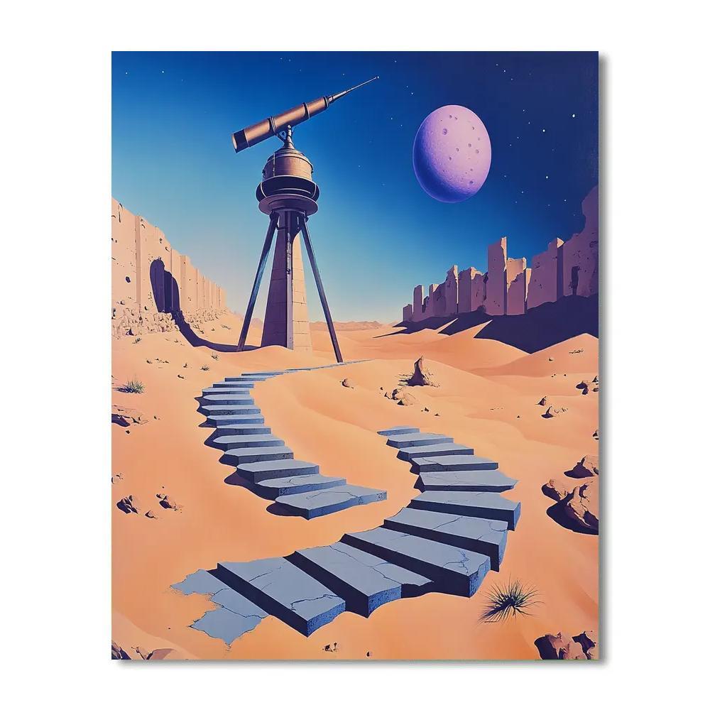 Salvador Dali Inspired Desert Observatory paint by number