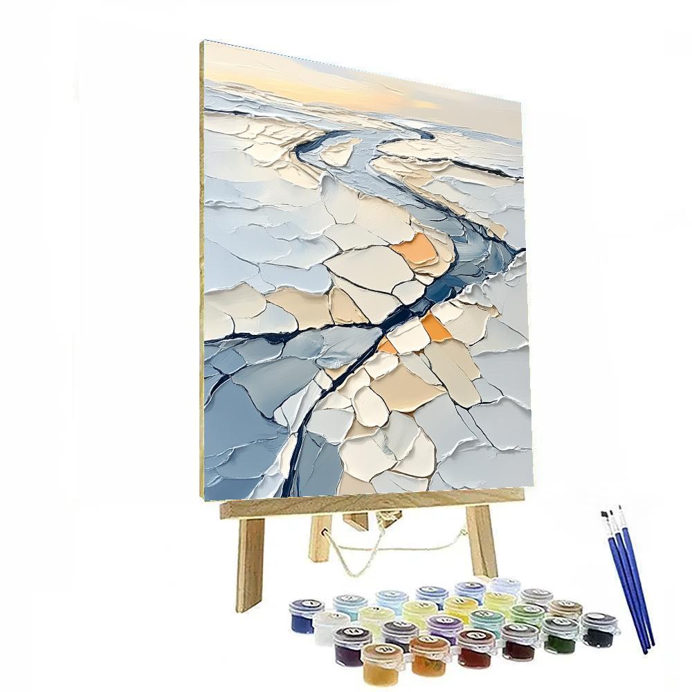 Jean-Paul Riopelle Inspired Spring Thaw Frazil Ice Delta Paint by numbers art