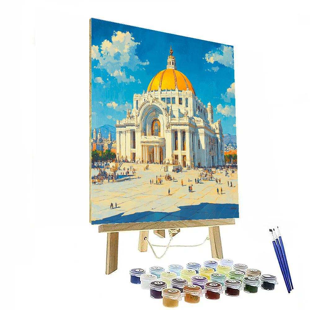 Palacio De Bellas Artes Plaza Mexico City Mexico DIY paint by numbers