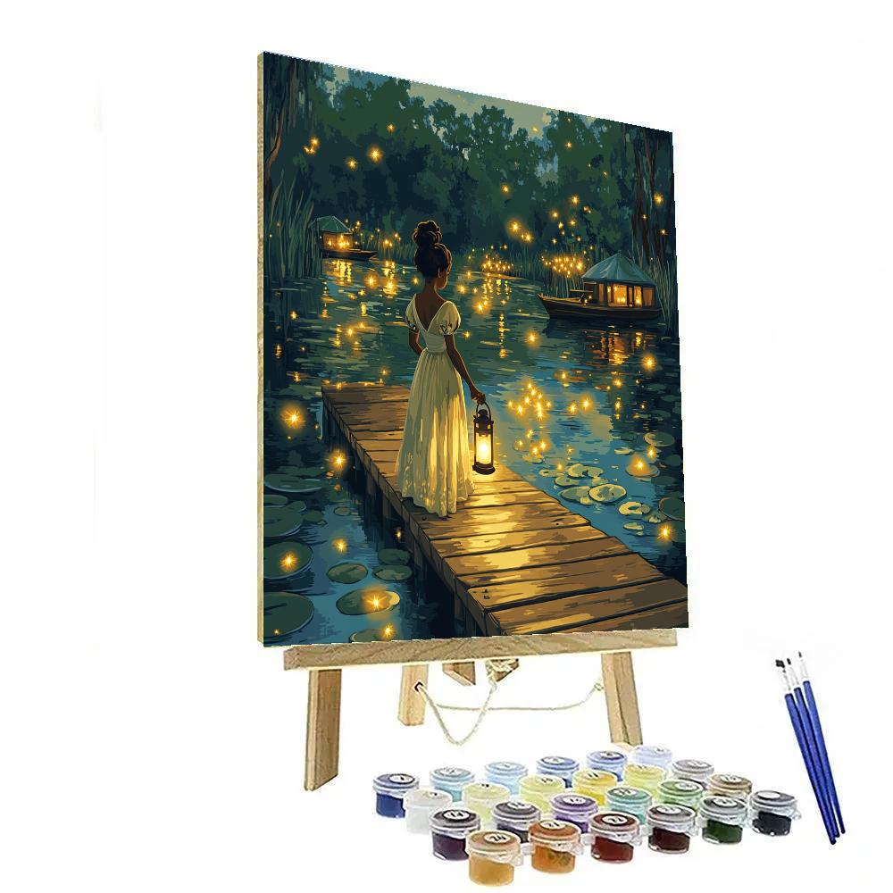 Tiana Bayou Firefly Music Night paint by color