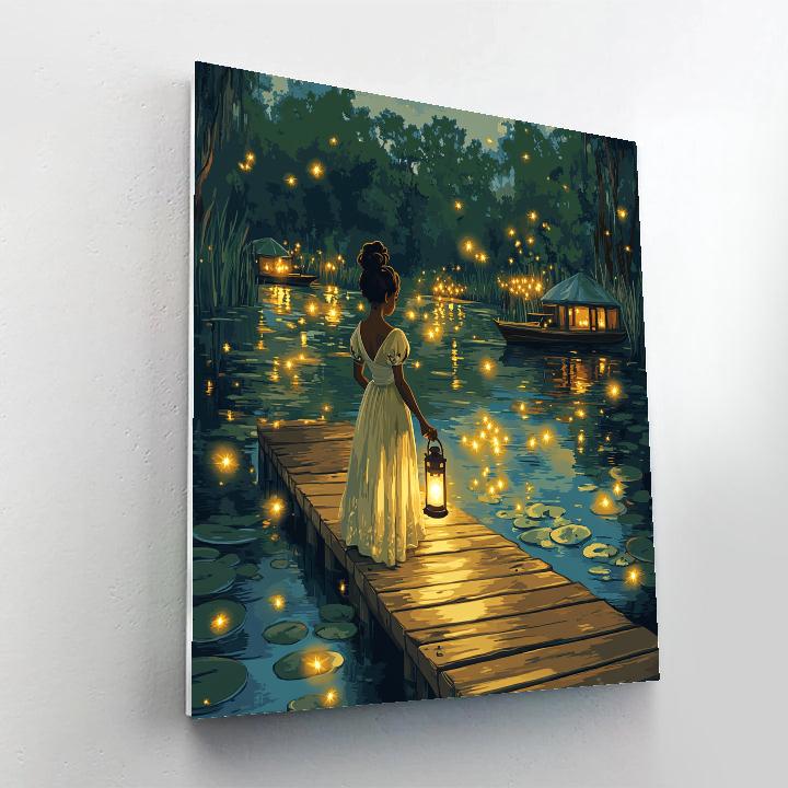 Tiana Bayou Firefly Music Night paint by color
