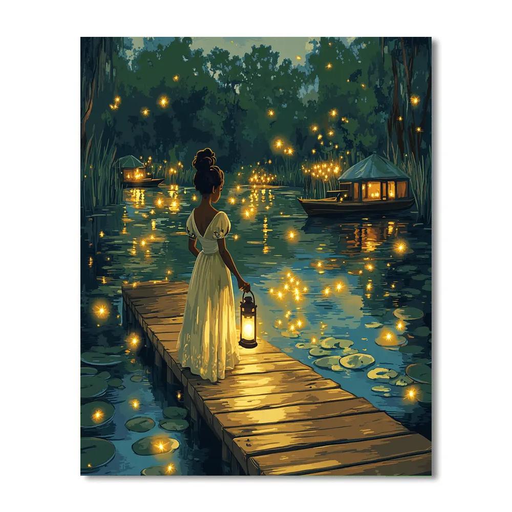 Tiana Bayou Firefly Music Night paint by color