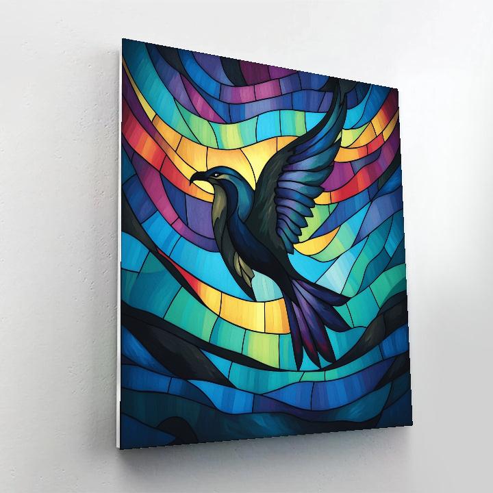 Norval Morrisseau Inspired Thunderbird And Aurora Sky Currents Painting by numbers kit