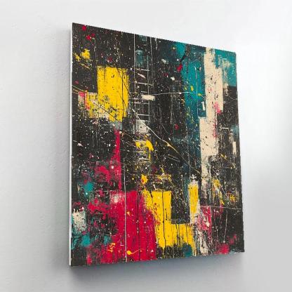 Jackson Pollock Inspired Citylights Rhythm Number painting