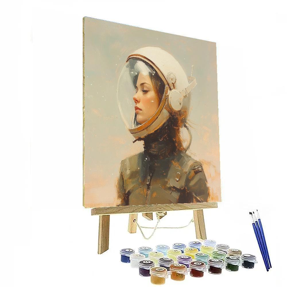 Leonardo Da Vinci Inspired Astronaut Study DIY paint by numbers