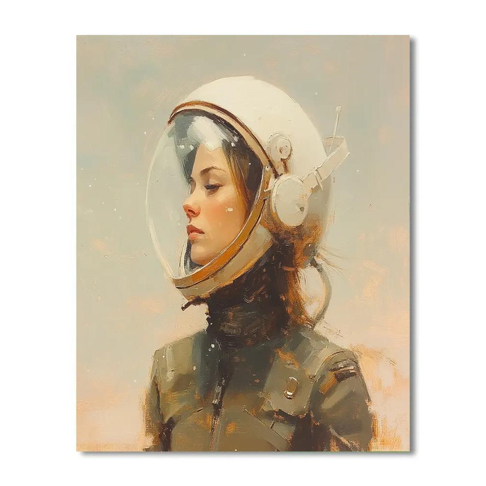 Leonardo Da Vinci Inspired Astronaut Study DIY paint by numbers