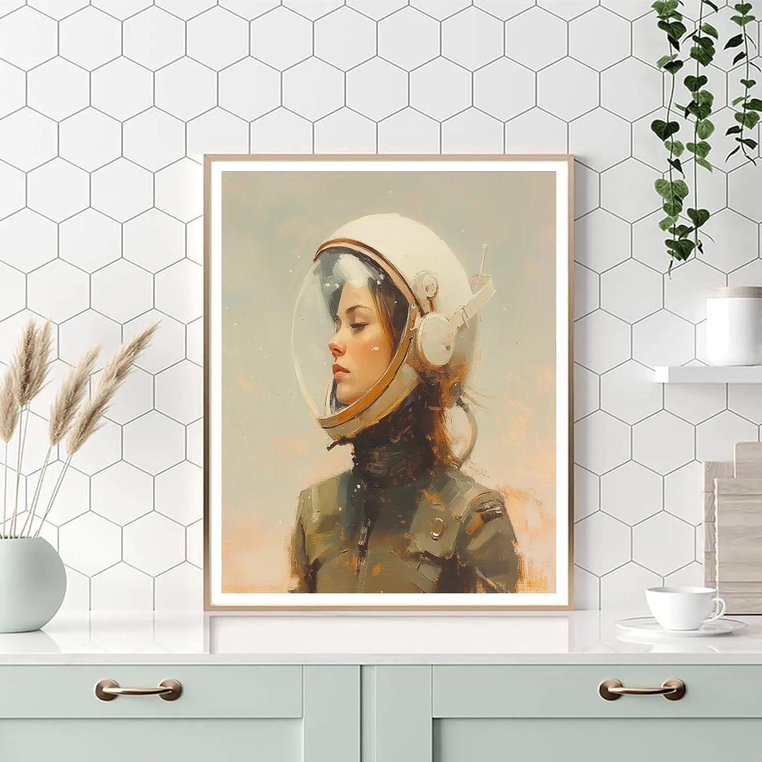 Leonardo Da Vinci Inspired Astronaut Study DIY paint by numbers