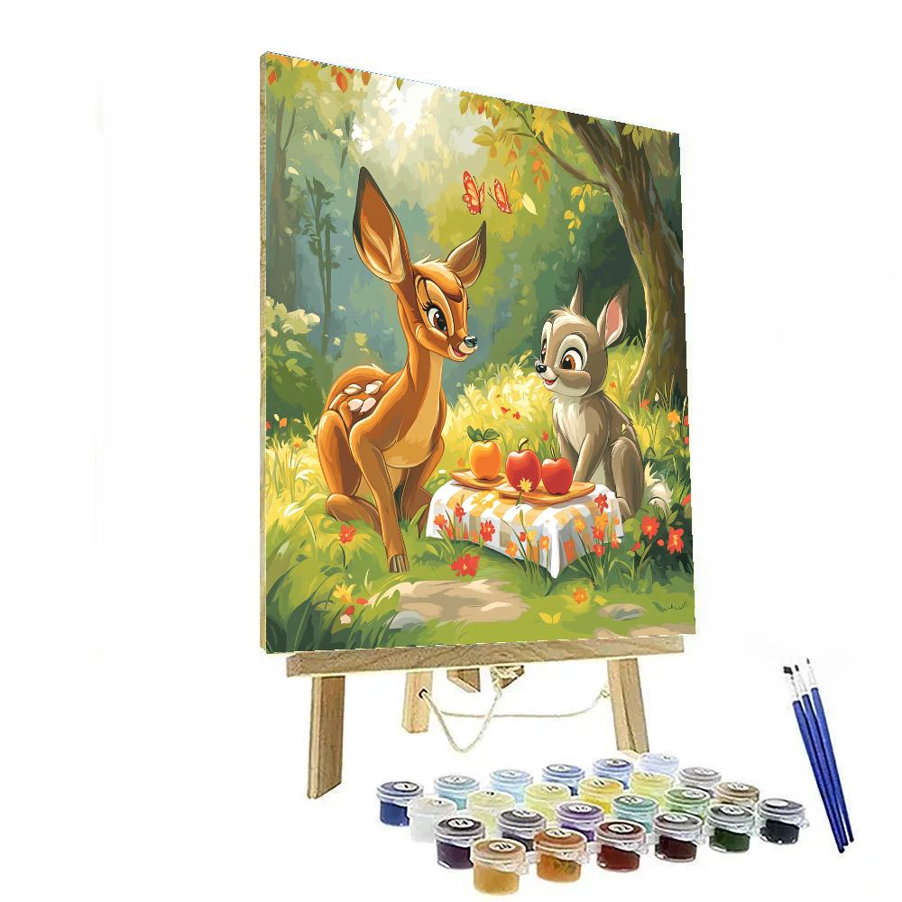 Bambi And Thumper Meadow Picnic Promise Numbered painting kits