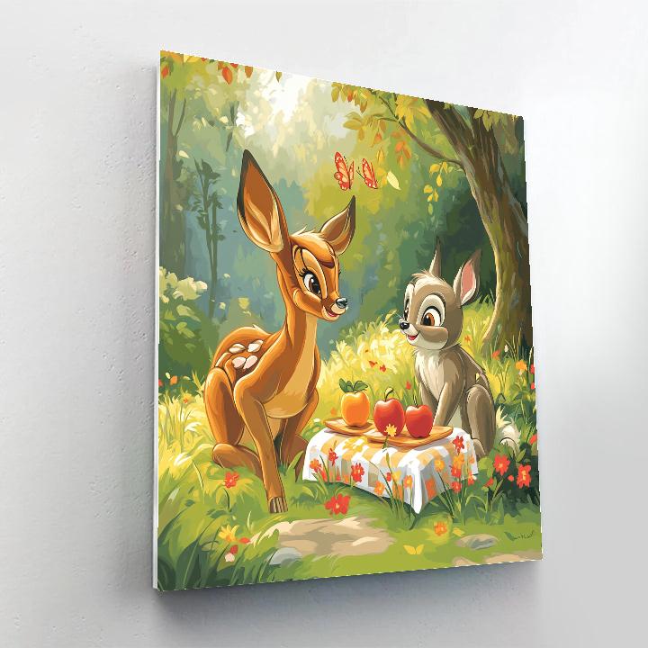 Bambi And Thumper Meadow Picnic Promise Numbered painting kits