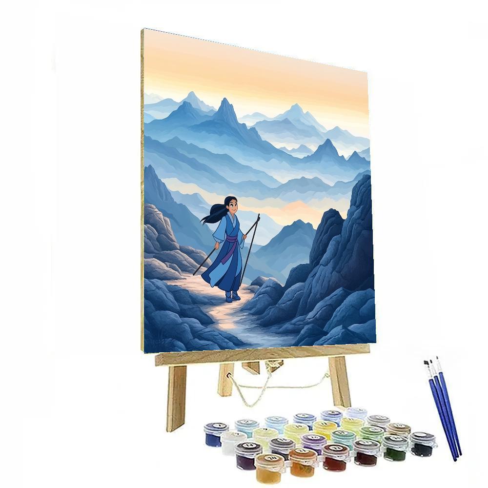 Mulan Mountain Training Sunrise Path paint by numbers