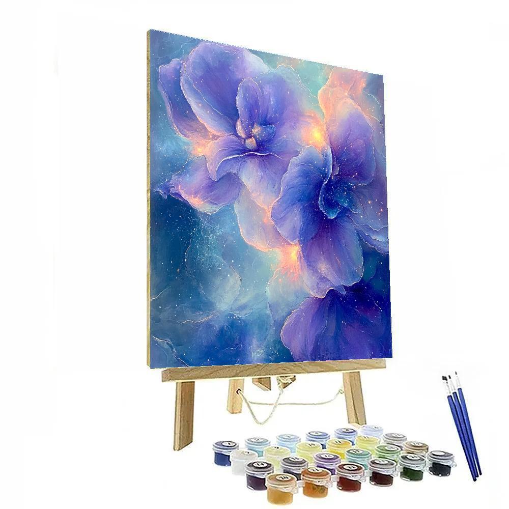Edgar Degas Inspired Orchid Nebula Still Life Numbered painting kits