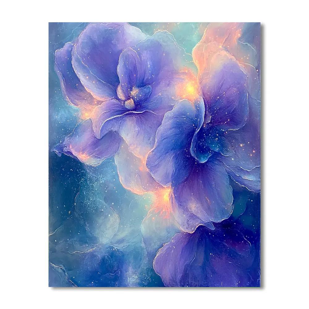 Edgar Degas Inspired Orchid Nebula Still Life Numbered painting kits