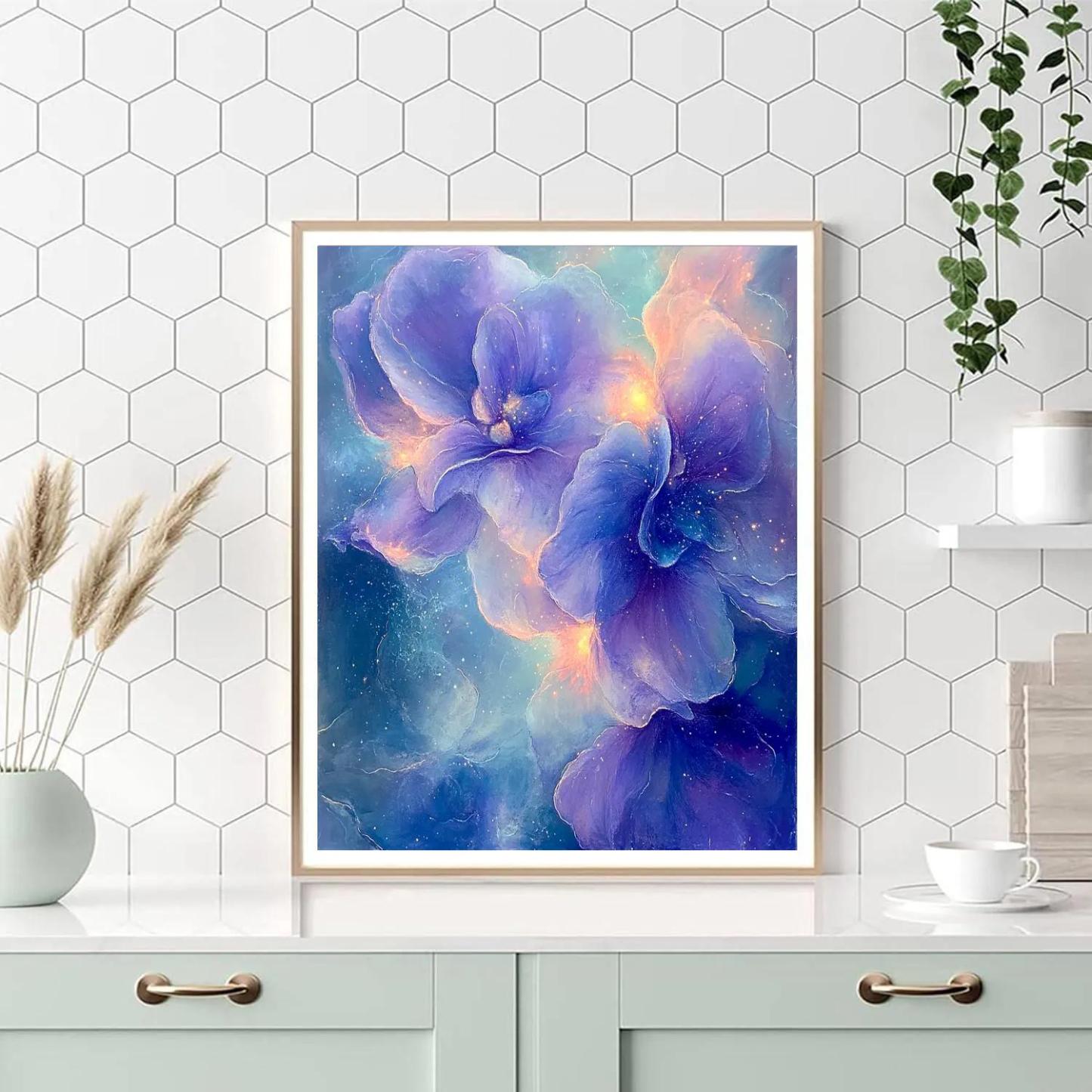 Edgar Degas Inspired Orchid Nebula Still Life Numbered painting kits