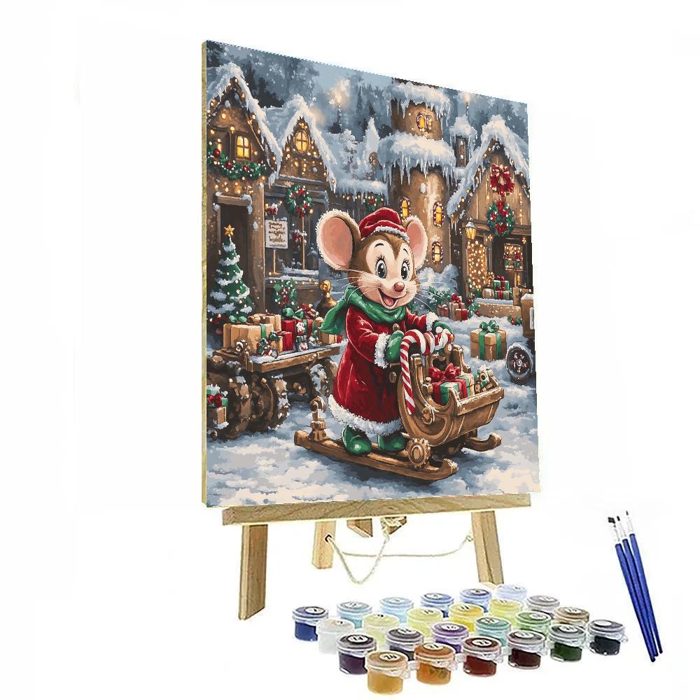 Starlit Gingerbread Castle Sleighworks DIY paint by numbers
