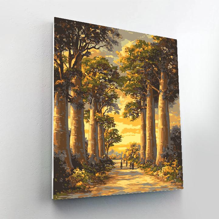Avenue Of The Baobabs City Park Antananarivo Madagascar paint by number