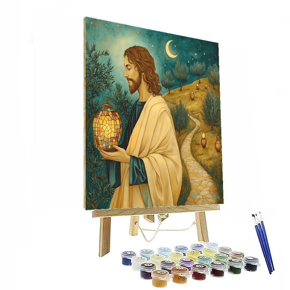Jesus Mosaic Lantern Procession Number painting