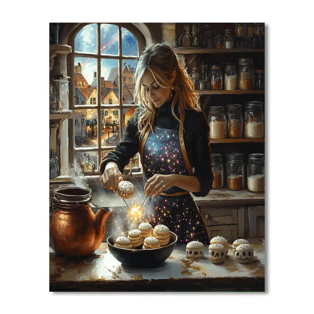 Candy Atelier With Spooky Stardust Cauldron paint by number