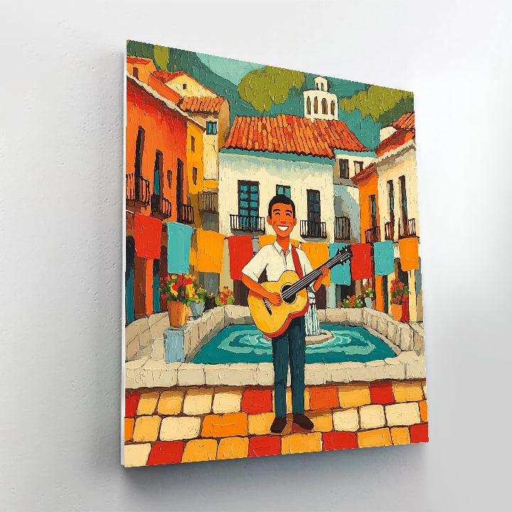 Miguel Rivera Colorful Music Plaza Day painting number kit