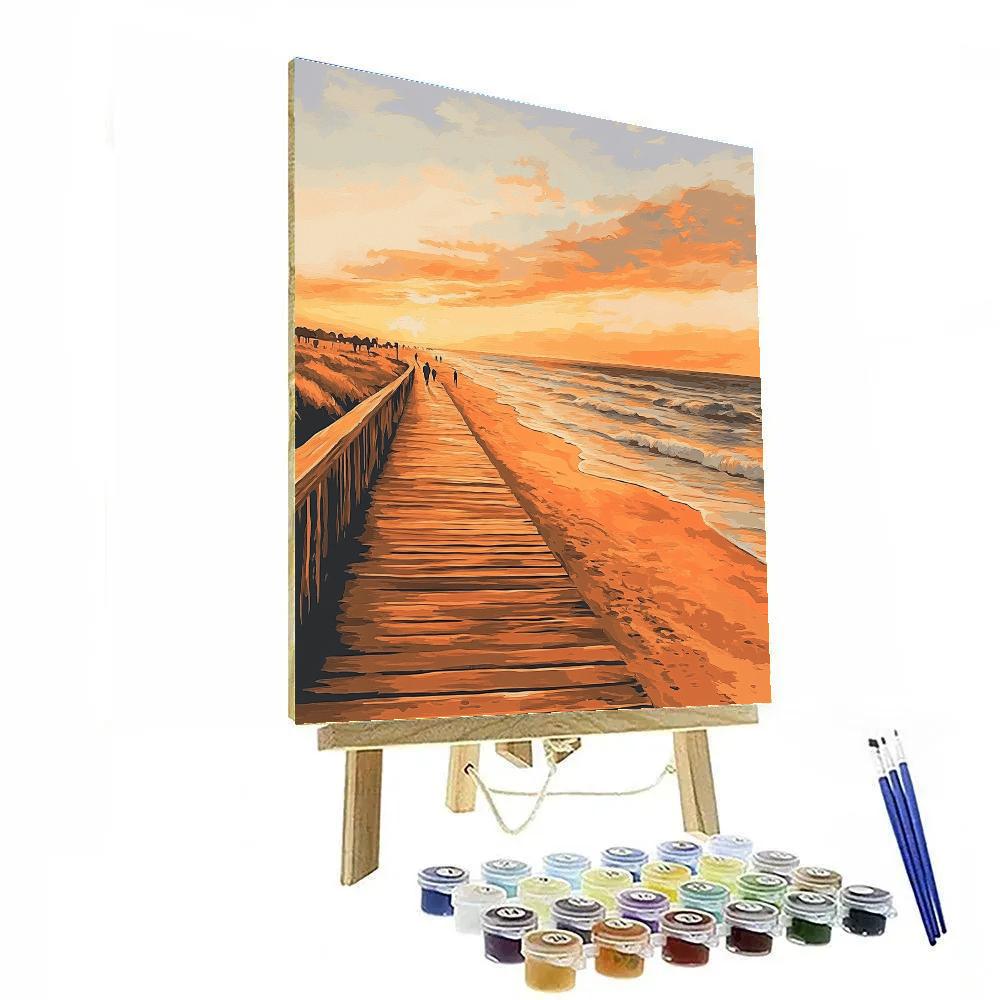 Cable Beach Sunset Boardwalk Perth Australia Numbered painting kits