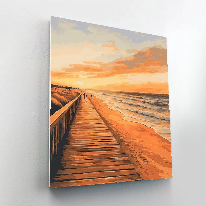 Cable Beach Sunset Boardwalk Perth Australia Numbered painting kits