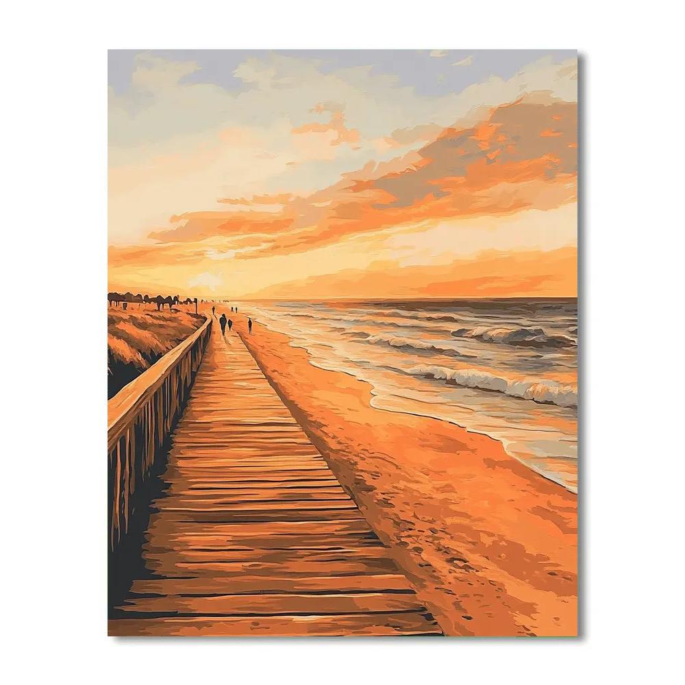 Cable Beach Sunset Boardwalk Perth Australia Numbered painting kits